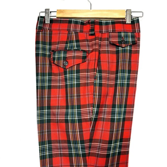 70’s Levi’s Panatela Signature Red Green Plaid Pants Dress Slacks 38“ x 32” VTG - Picture 5 of 15